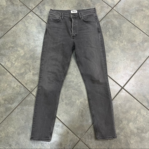 AGOLDE Nico High Rise Button Fly Slim Jean In Virtue Sz 26 Classic City Casual - Picture 9 of 12